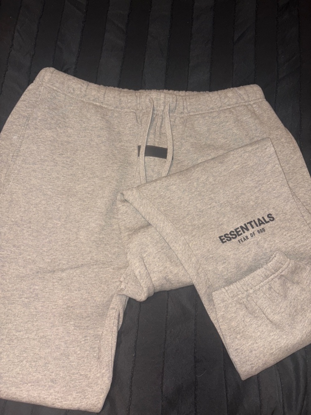 Essentials Heather Gray Drawstring Sweatpants